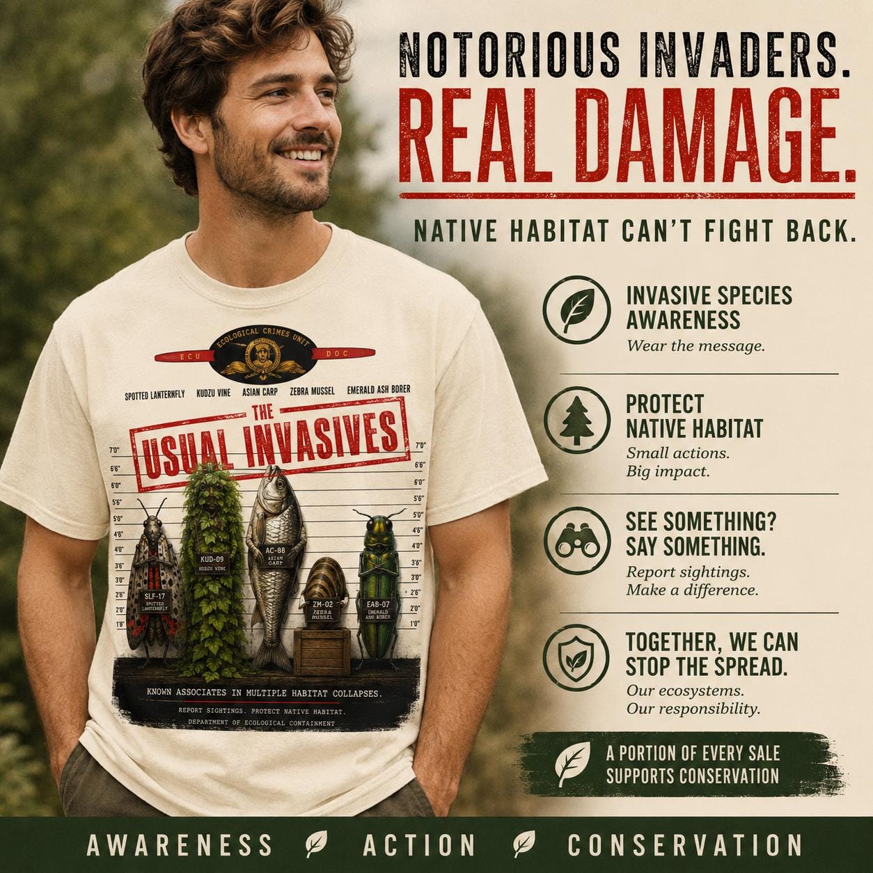 THE USUAL INVASIVES Shirt, Invasive Species Tee