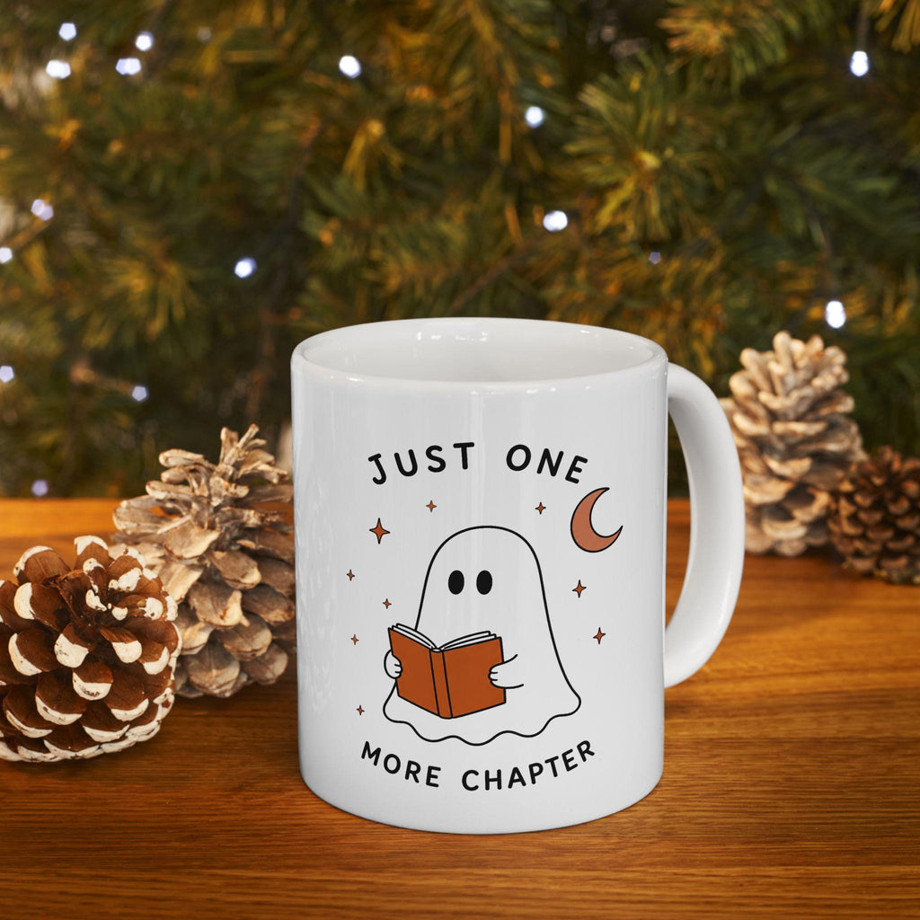 Ghost Reading Mug | Cozy Autumn Book Lover Ceramic Cup