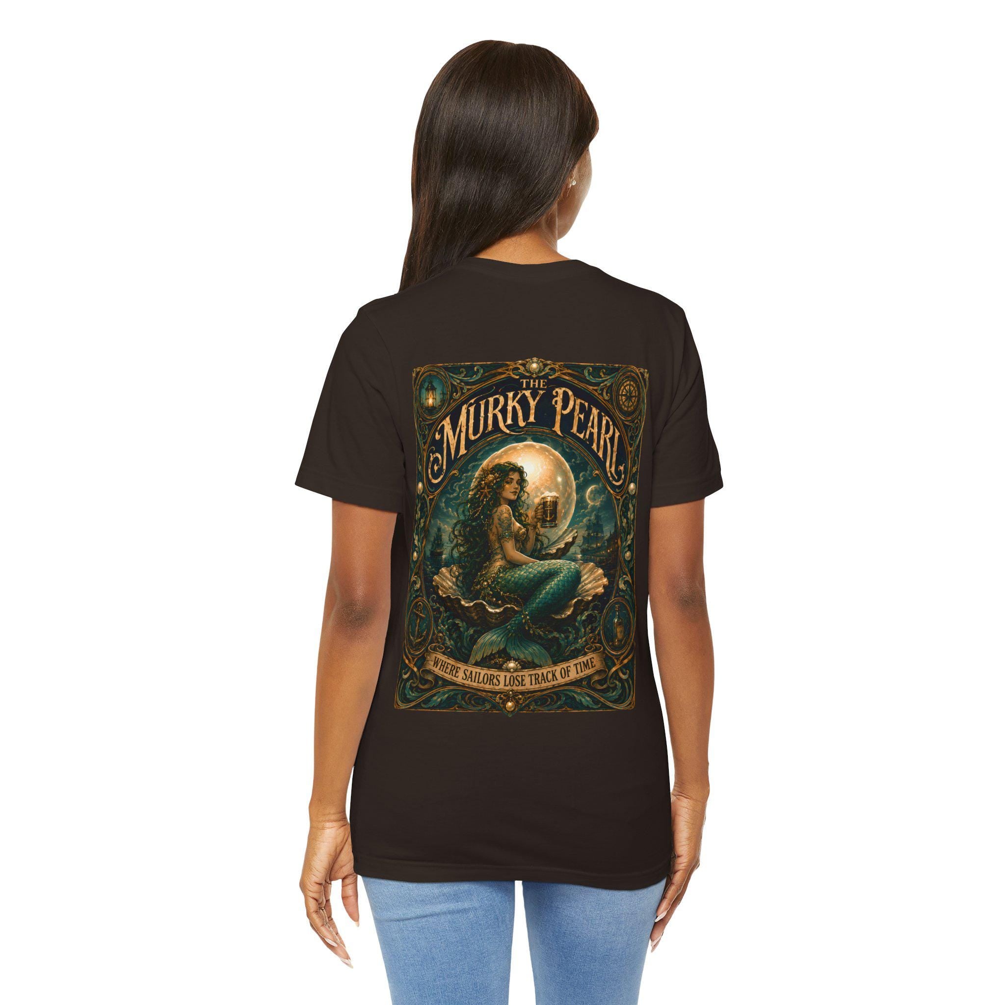 The Murky Pearl Mermaid Tavern T-Shirt, Nautical Vintage Graphic Tee