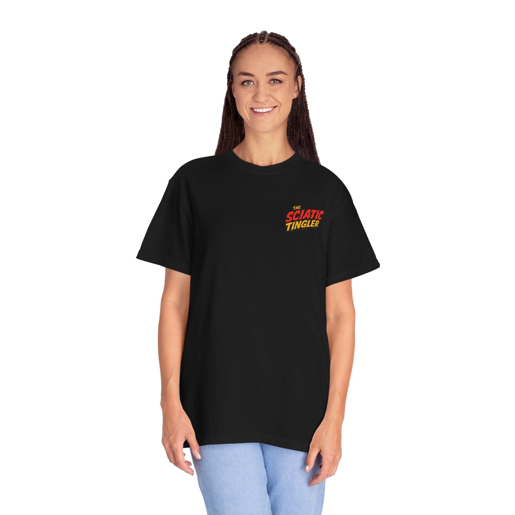 Sciatic Tingler Shirt | Vintage Horror Sciatica Tee, Chronic Pain Apparel