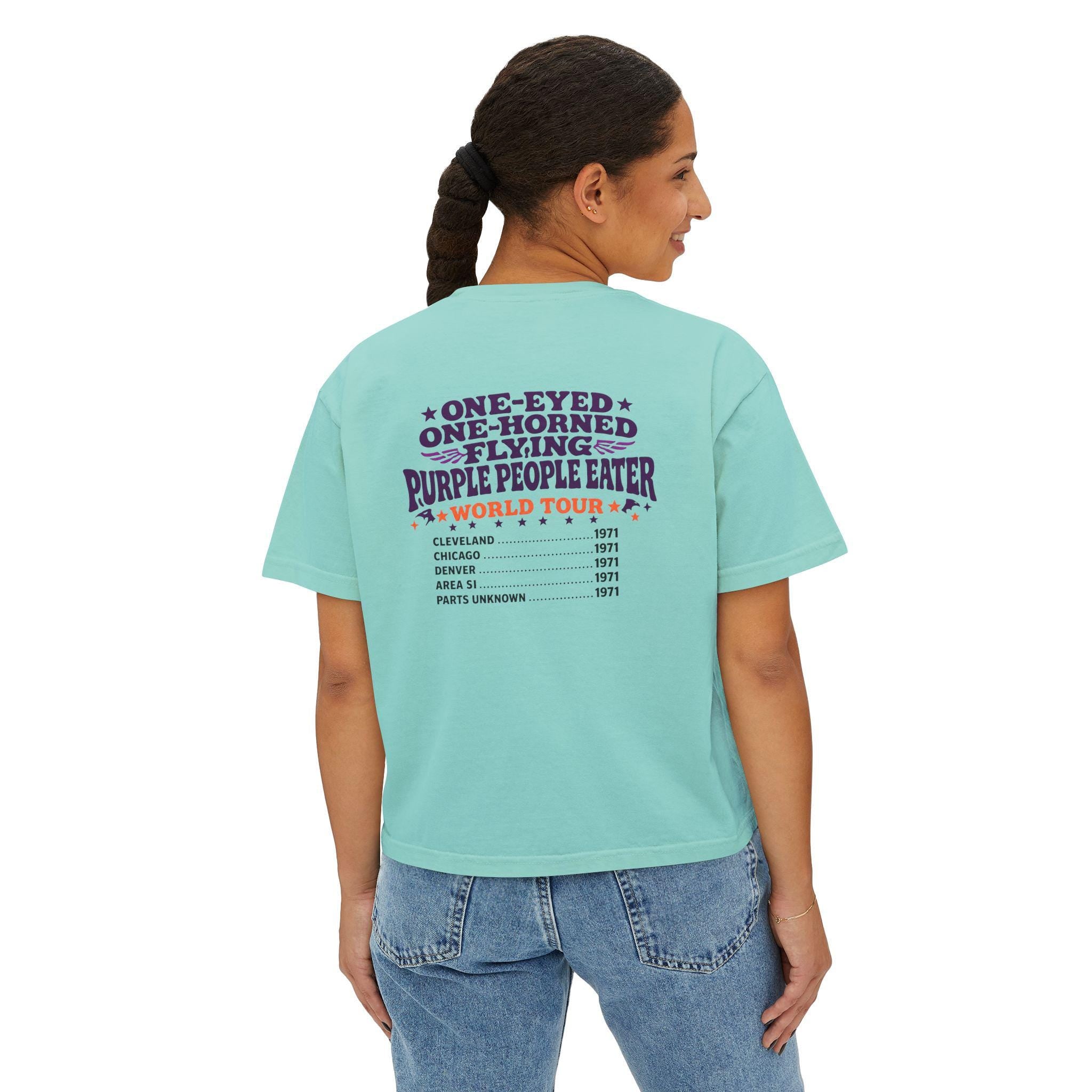 Purple Monster Concert Poster T-Shirt | Psychedelic Monster Graphic Tee