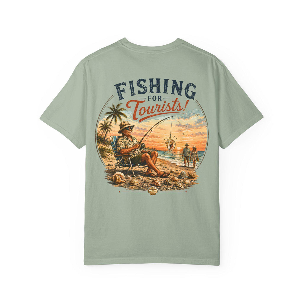 Fishing for Tourists shirt | Vintage Beach Fishing Sunset T-shirt