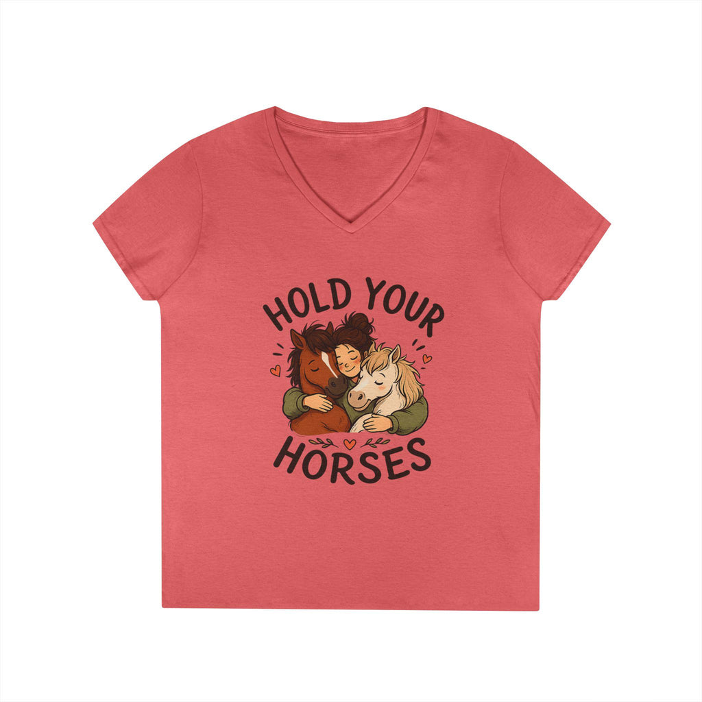 Hold Your Horses Shirt, Cozy Horse Lover Tee, Equestrian Illustration Gift