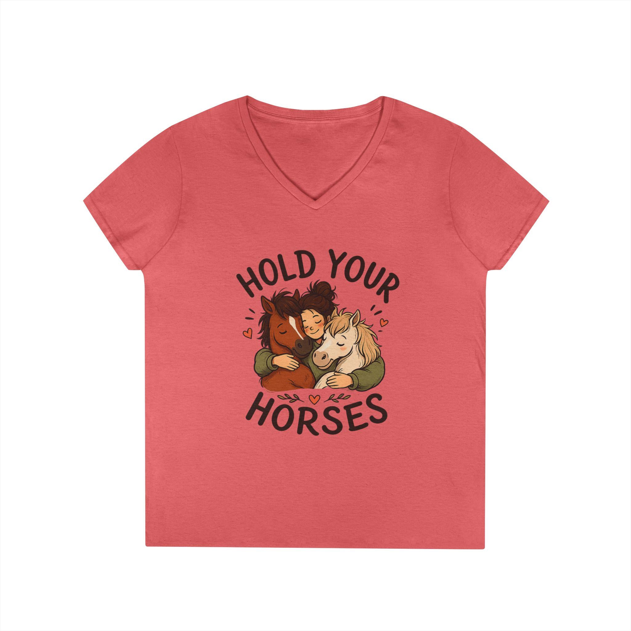 Hold Your Horses Shirt, Cozy Horse Lover Tee, Equestrian Illustration Gift