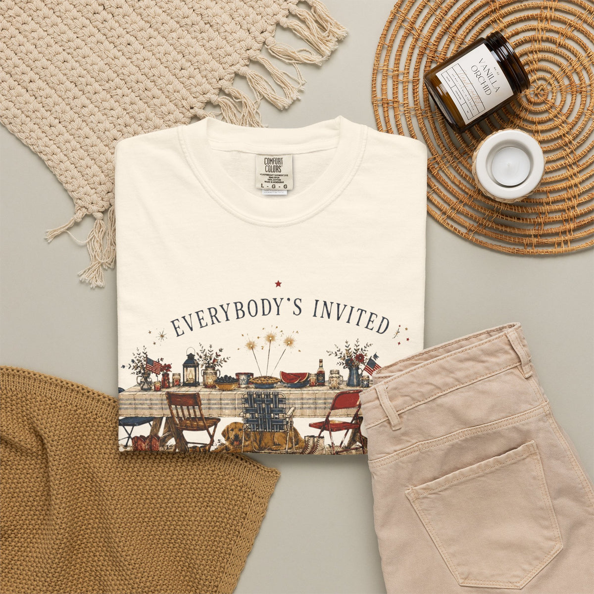 Everybodys Invited Shirt Vintage Americana Picnic Tee