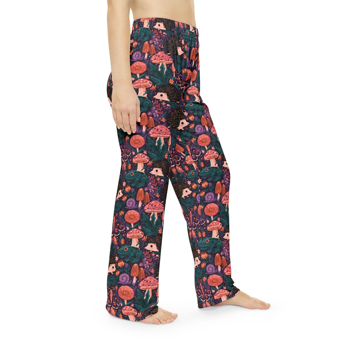 Midnight Garden Pajama Pants | Frogs Moths Hedgehog Floral