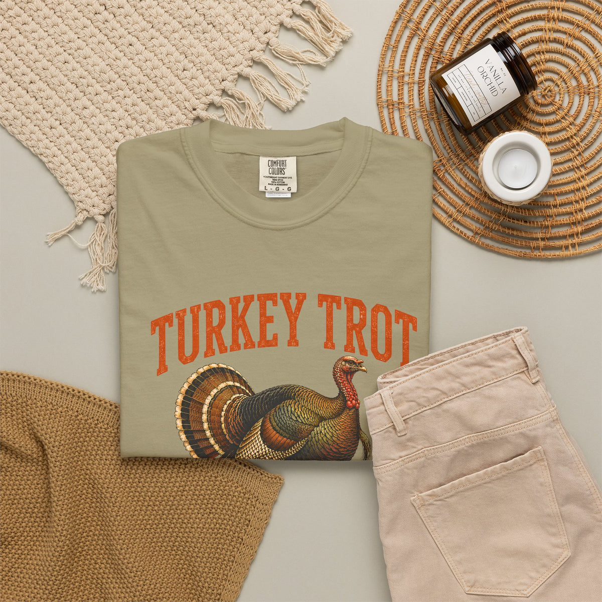 Turkey Trot Vintage Turkey T-Shirt | Thanksgiving Run Graphic Tee