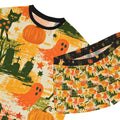 Halloween Pajama Set for Women | Vintage Ghost Pumpkin Cat PJs | Spooky Sleepover Shorts Set | Halloween Slumber Party