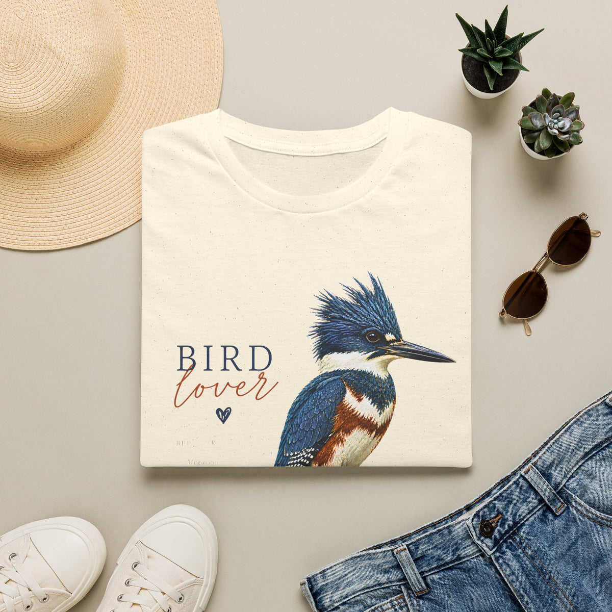 Belted Kingfisher Bird Lover Shirt, Birdwatching Tee, Nature Lover Gift, Gildan Softstyle