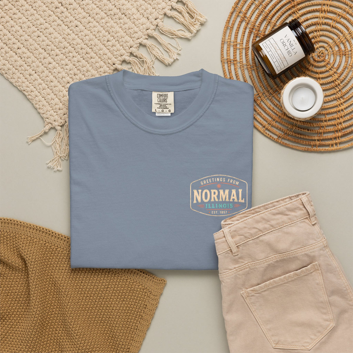 Greetings From Normal Illinois Shirt | Vintage Postcard Tee | As Normal As It Gets | Funny Illinois Souvenir Comfort Colors Shirt