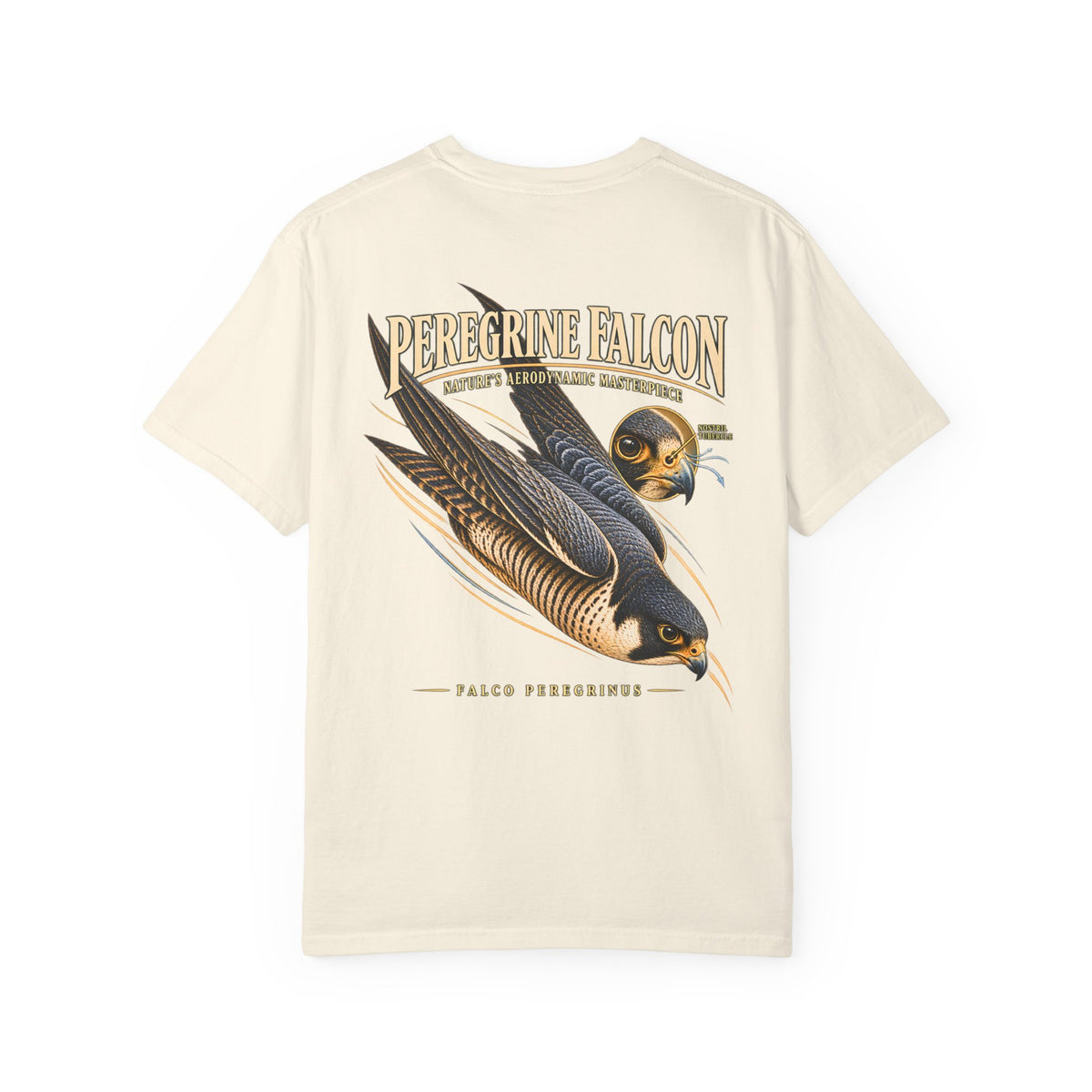 Peregrine Falcon Shirt, Vintage Bird of Prey Graphic Tee, Falconry Gift, Wildlife Lover T-Shirt, Nature Science Shirt, Front and Back Print