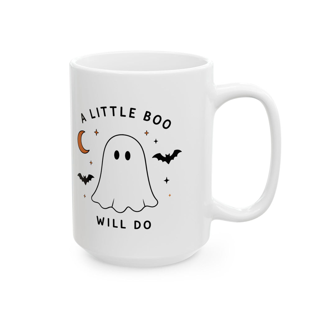 A Little Boo Will Do Mug | Cute Ghost Halloween Ceramic Mug