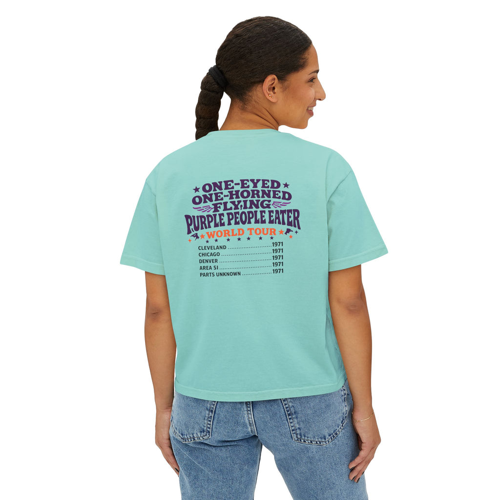 Flying Monster World Tour Shirt | Retro Concert Poster Graphic Tee | Funny Psychedelic Rock Monster T-Shirt