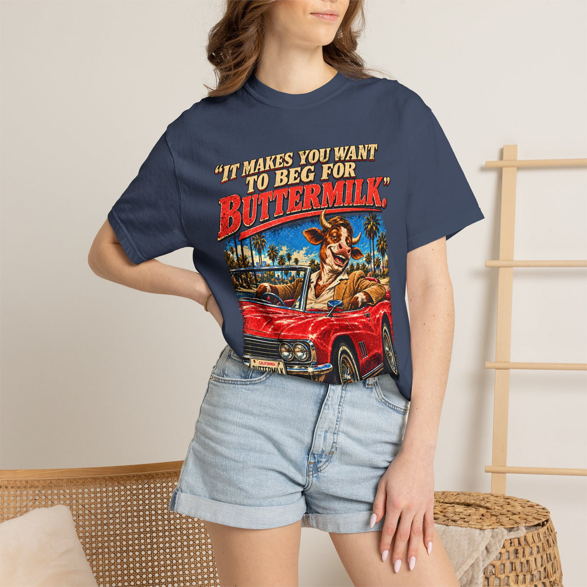 Funny Buttermilk Shirt | Vintage Cow Movie Parody Tee | Comfort Colors 1717
