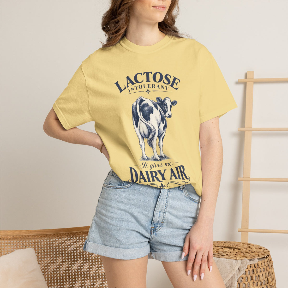 Lactose Intolerant Shirt, Dairy Air Cow Tee, Funny Milk Pun T-Shirt, Comfort Colors Cow Shirt, Dairy Lover Gift