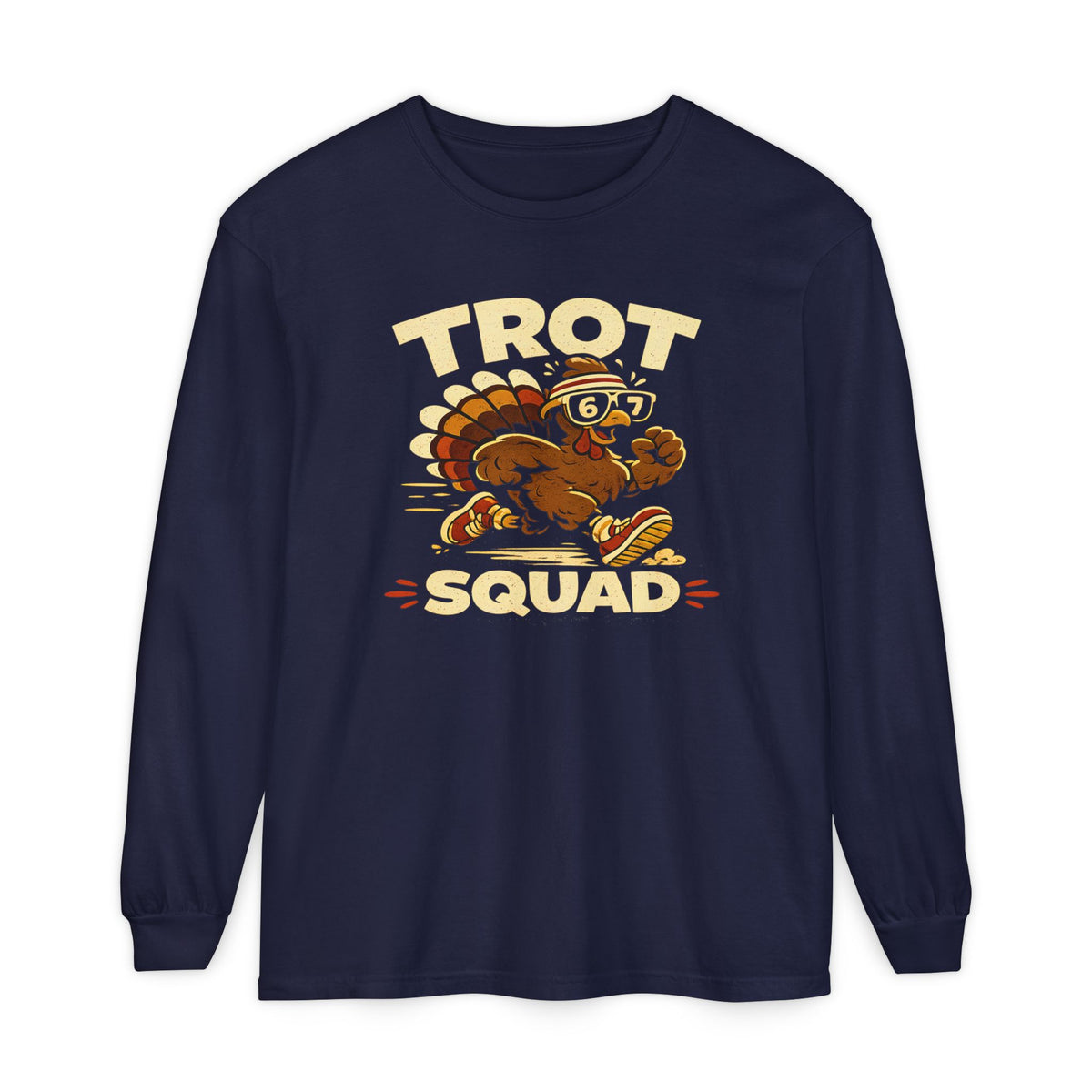 Trot Squad Turkey T-Shirt | Long Sleeve Thanksgiving Running Tee