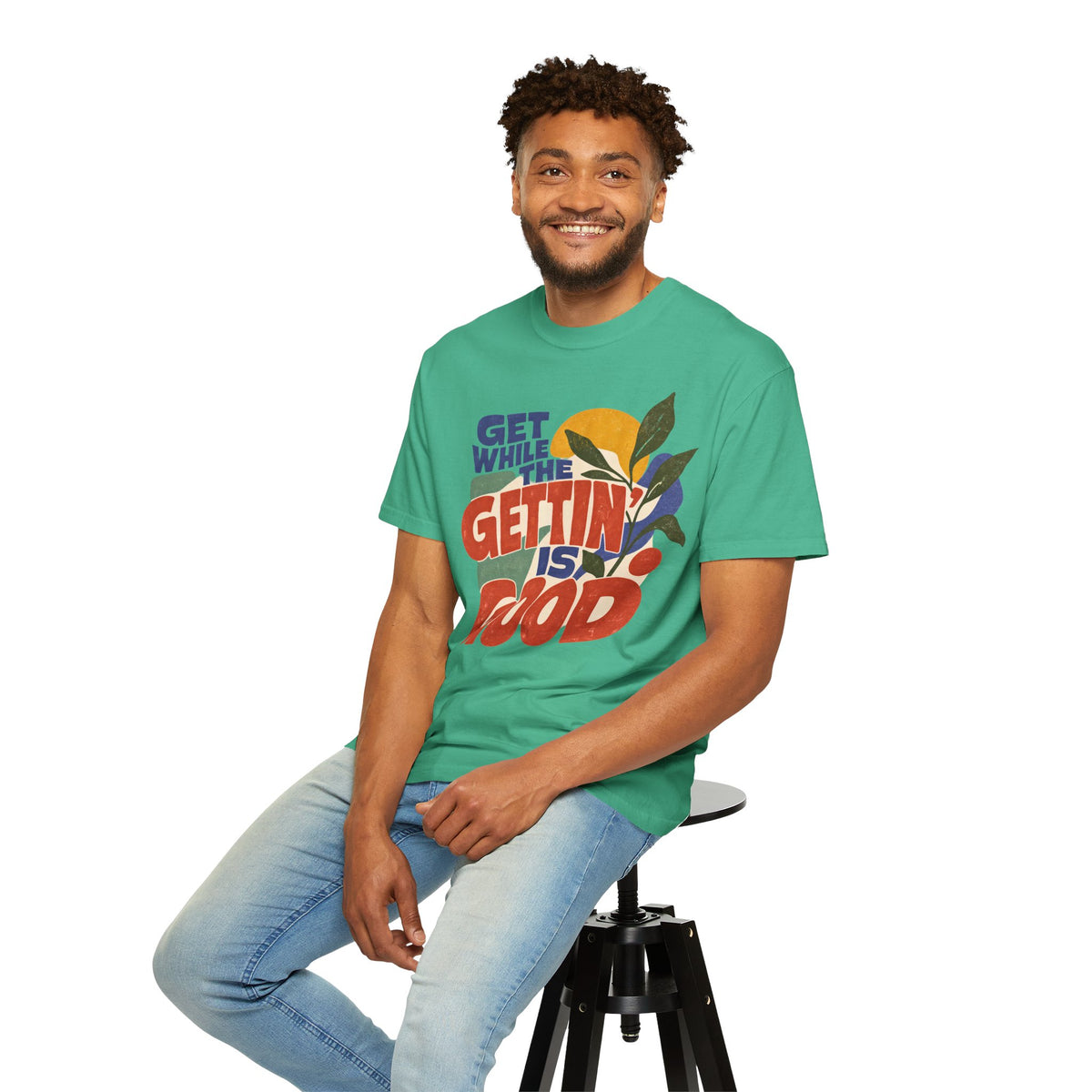 Get While the Gettin Is Good Shirt, Retro Motivational Graphic Tee, Vintage 70s Positive Saying T Shirt, Comfort Colors 1717