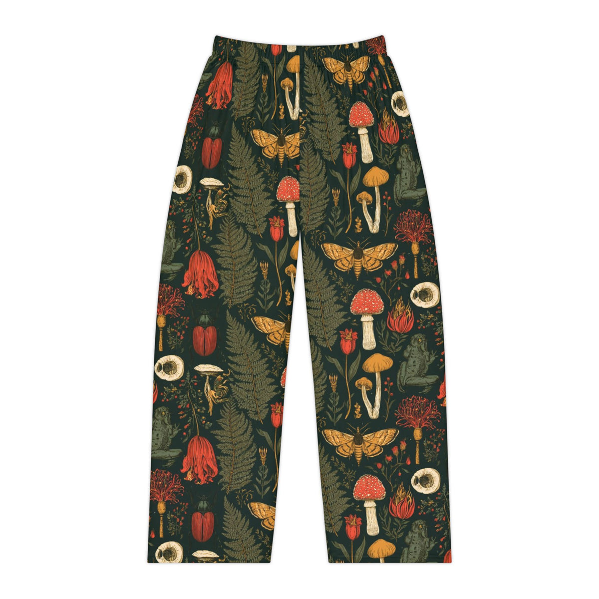 Cabinet of Curiosities Pajama Pants | Fern Moth & Mushroom Print
