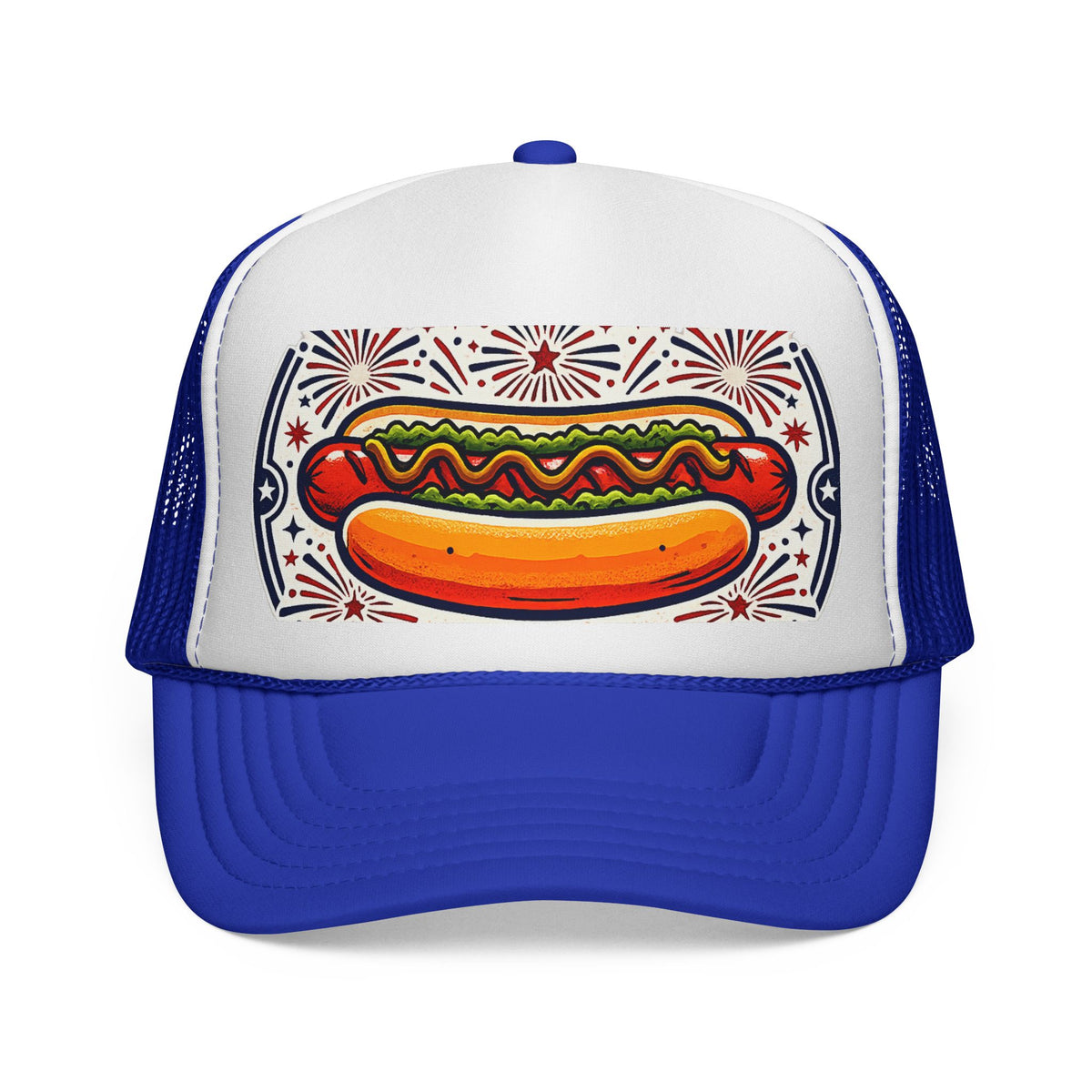 4th of July Hot Dog Trucker Hat, Relish The Moment Cap, Funny USA Hat, Patriotic BBQ Hat, Summer Cookout Hat, American Flag Party Cap