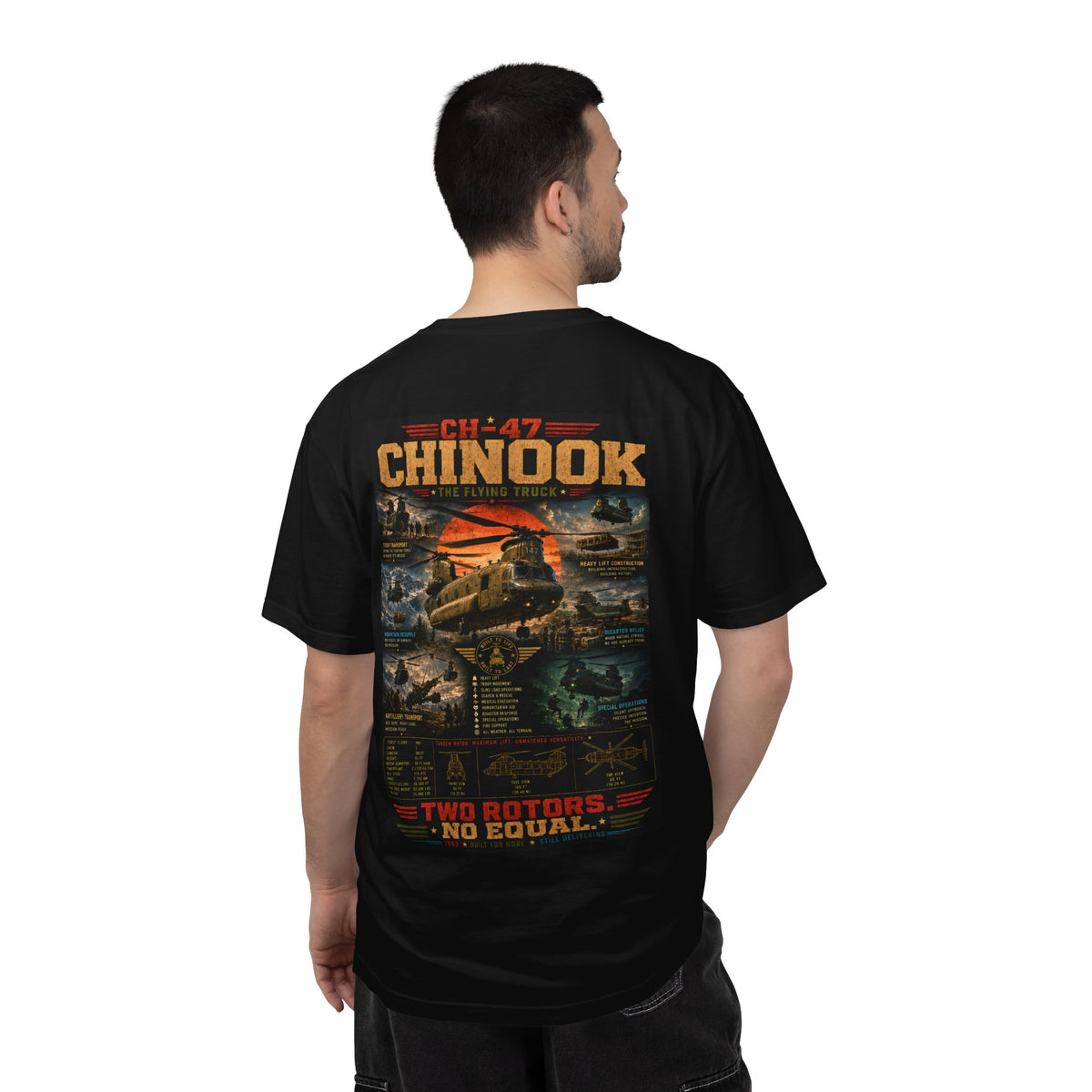 CH-47 Chinook Helicopter Shirt Military Aviation Tee | The Flying Truck | Chinook Pilot Gift | Army Helicopter T-Shirt
