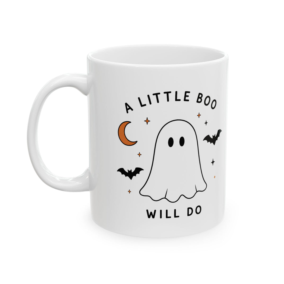 A Little Boo Will Do Mug | Cute Ghost Halloween Ceramic Mug