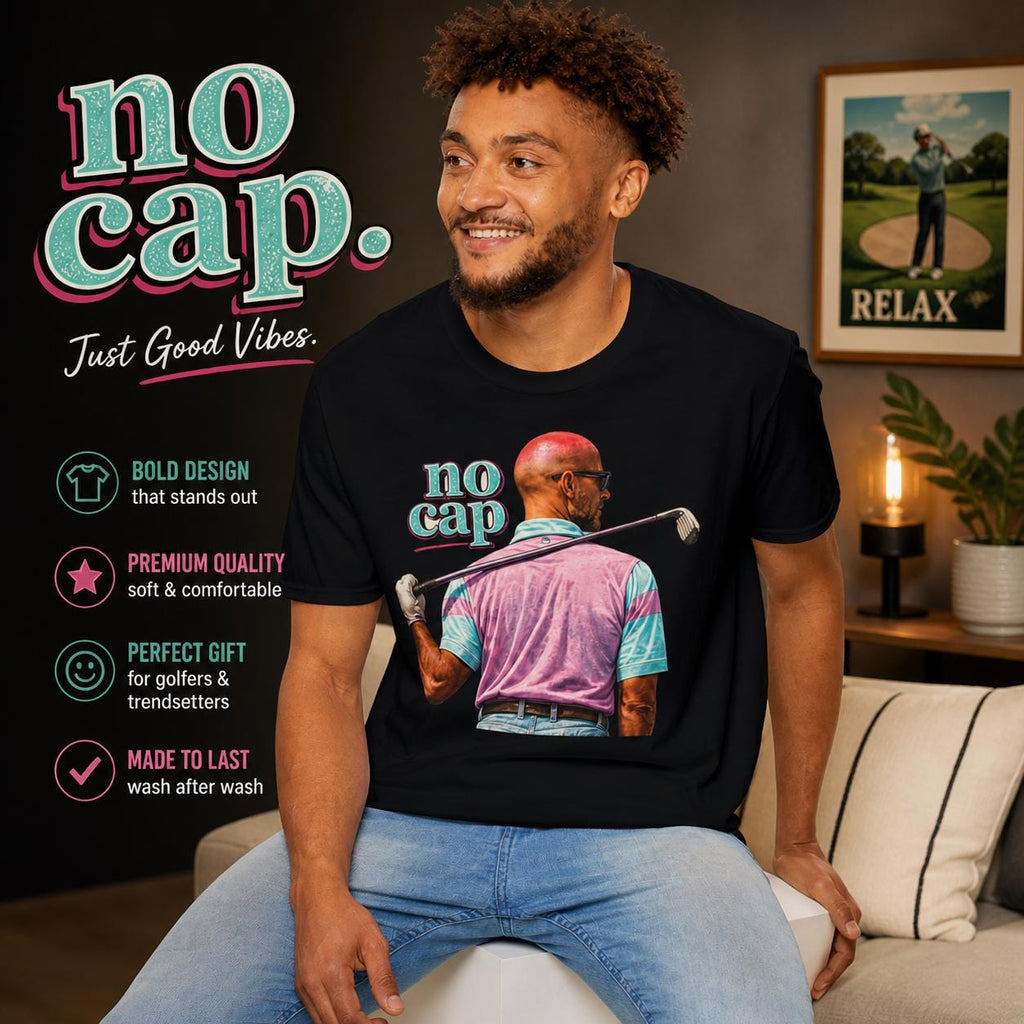 Retro 90s Bald Golfer Shirt: Funny Golf Humor Tee, Sunburn Head Joke
