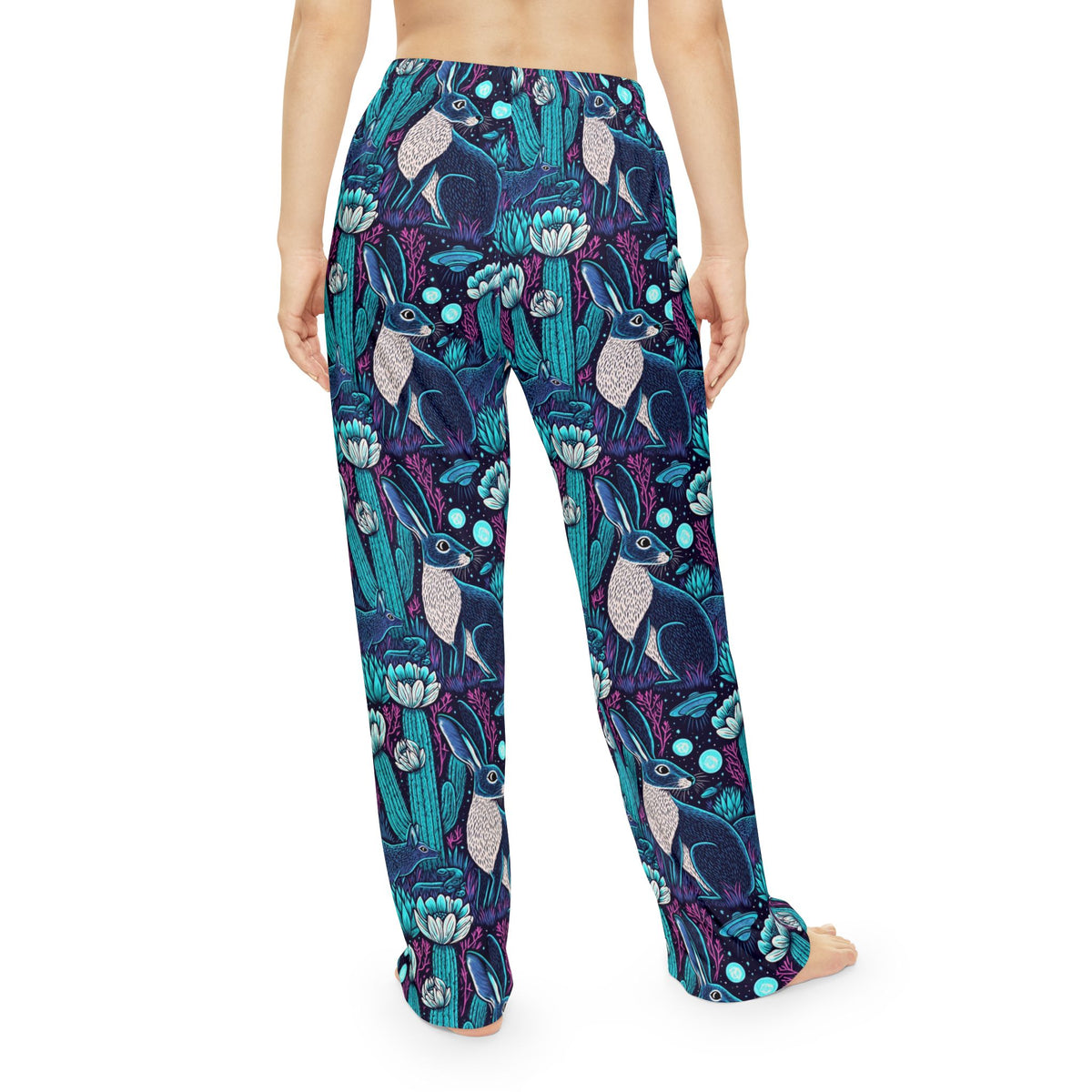 Neon Desert Night Pajama Pants | Jackrabbit UFO Cactus Print