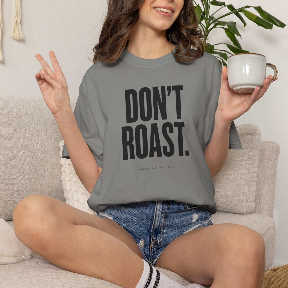 Don't Roast Wear Sunscreen Shirt | Minimalist Summer Graphic Tee | Comfort Colors 1717