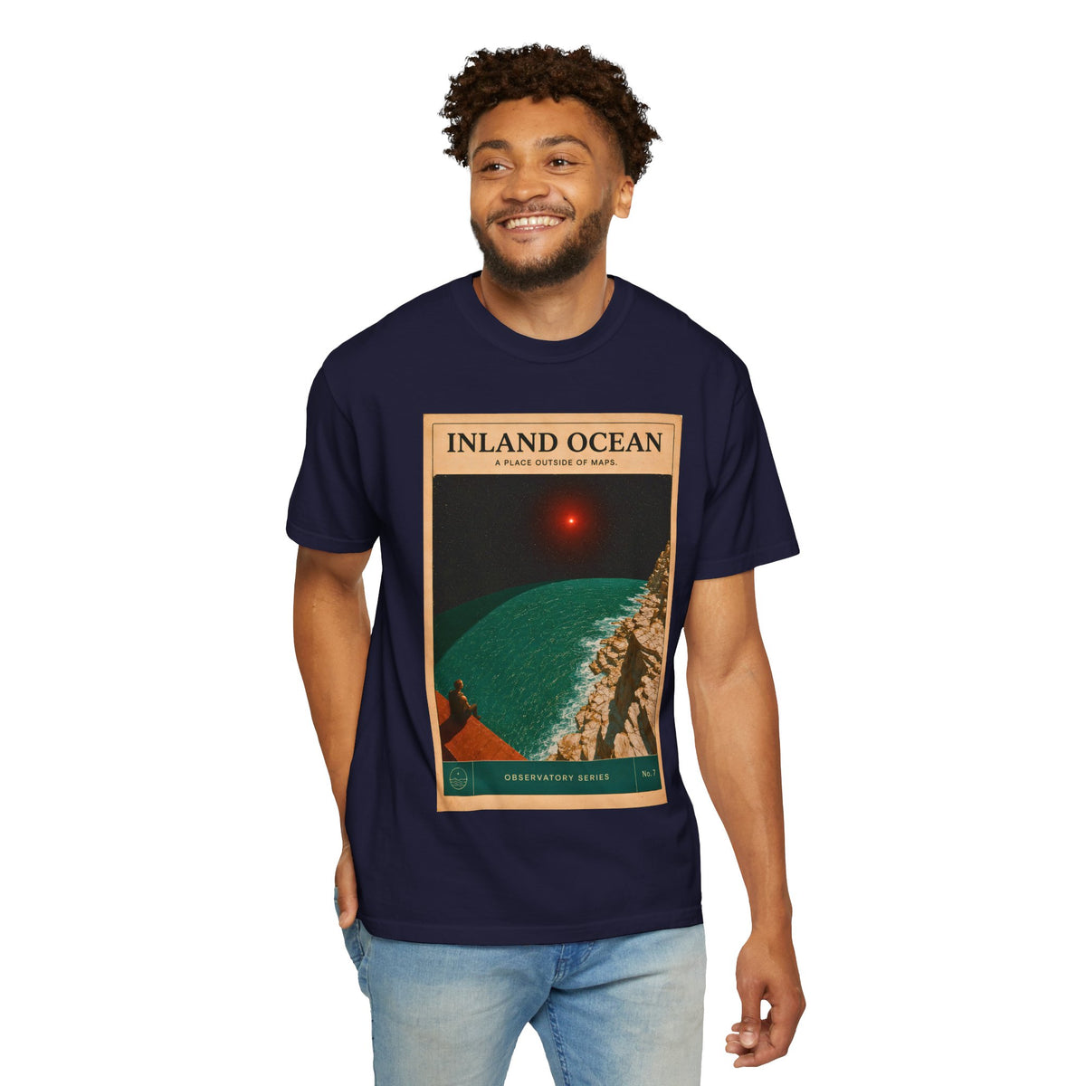 INLAND OCEAN Shirt, Vintage Sci Fi Poster Tee, Retro Futurism Graphic Tee, Observatory Series Shirt, Comfort Colors Space Art Tee