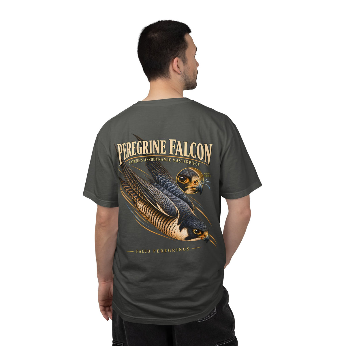 Peregrine Falcon Shirt, Vintage Bird of Prey Graphic Tee, Falconry Gift, Wildlife Lover T-Shirt, Nature Science Shirt, Front and Back Print