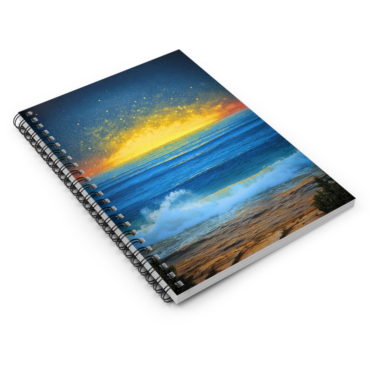 Ocean Dreams Notebook | Coastal Journal | Beach Lover Notebook | Spiral Bound Writing Journal | Ocean Sunset Notebook | Gift for Writers