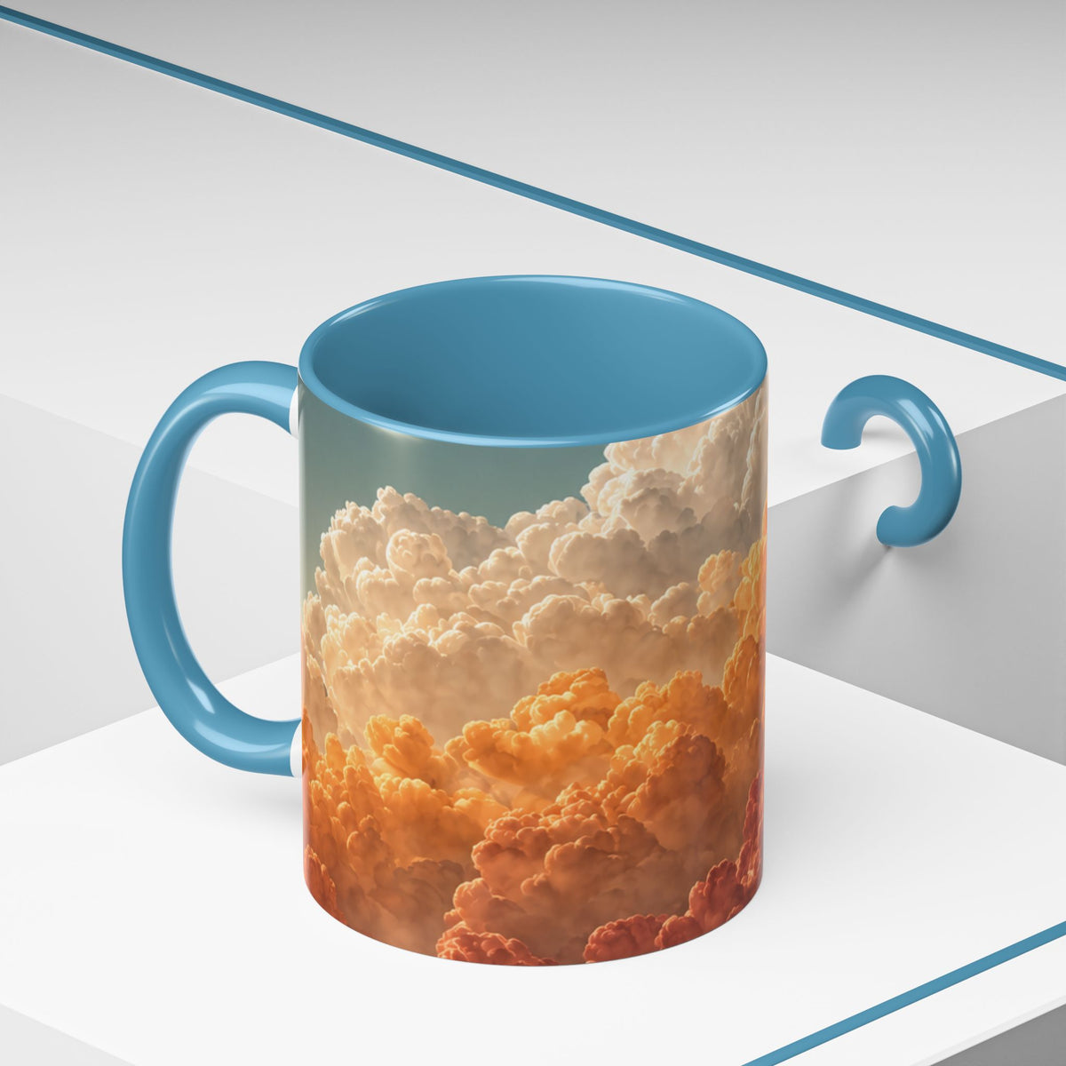 Sunset Clouds Accent Coffee Mug | Cloudscape Ceramic Mug