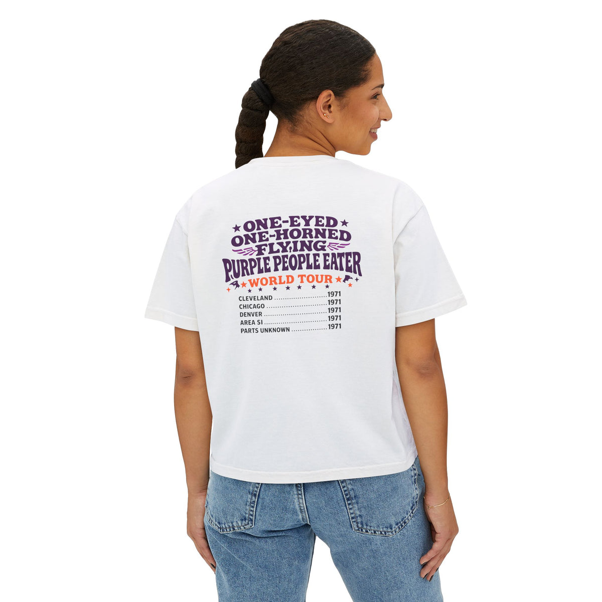Flying Monster World Tour Shirt | Retro Concert Poster Graphic Tee | Funny Psychedelic Rock Monster T-Shirt