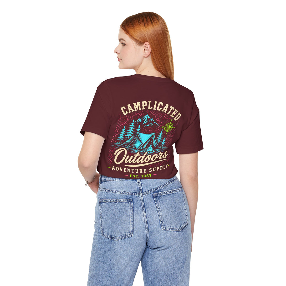 Camplicated Outdoors, Adventure Supply Shirt, Camping, Comfort Colors, Funny Camper Gift, Hiking, Tent Life, Outdoor Lover Tee