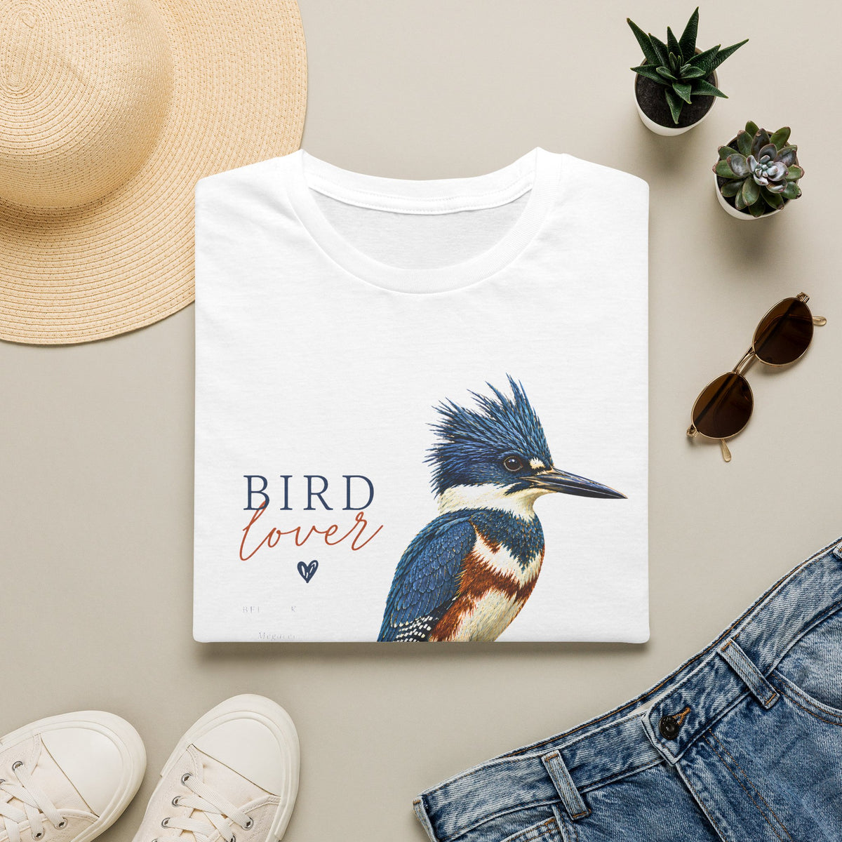 Belted Kingfisher Bird Lover Shirt, Birdwatching Tee, Nature Lover Gift, Gildan Softstyle