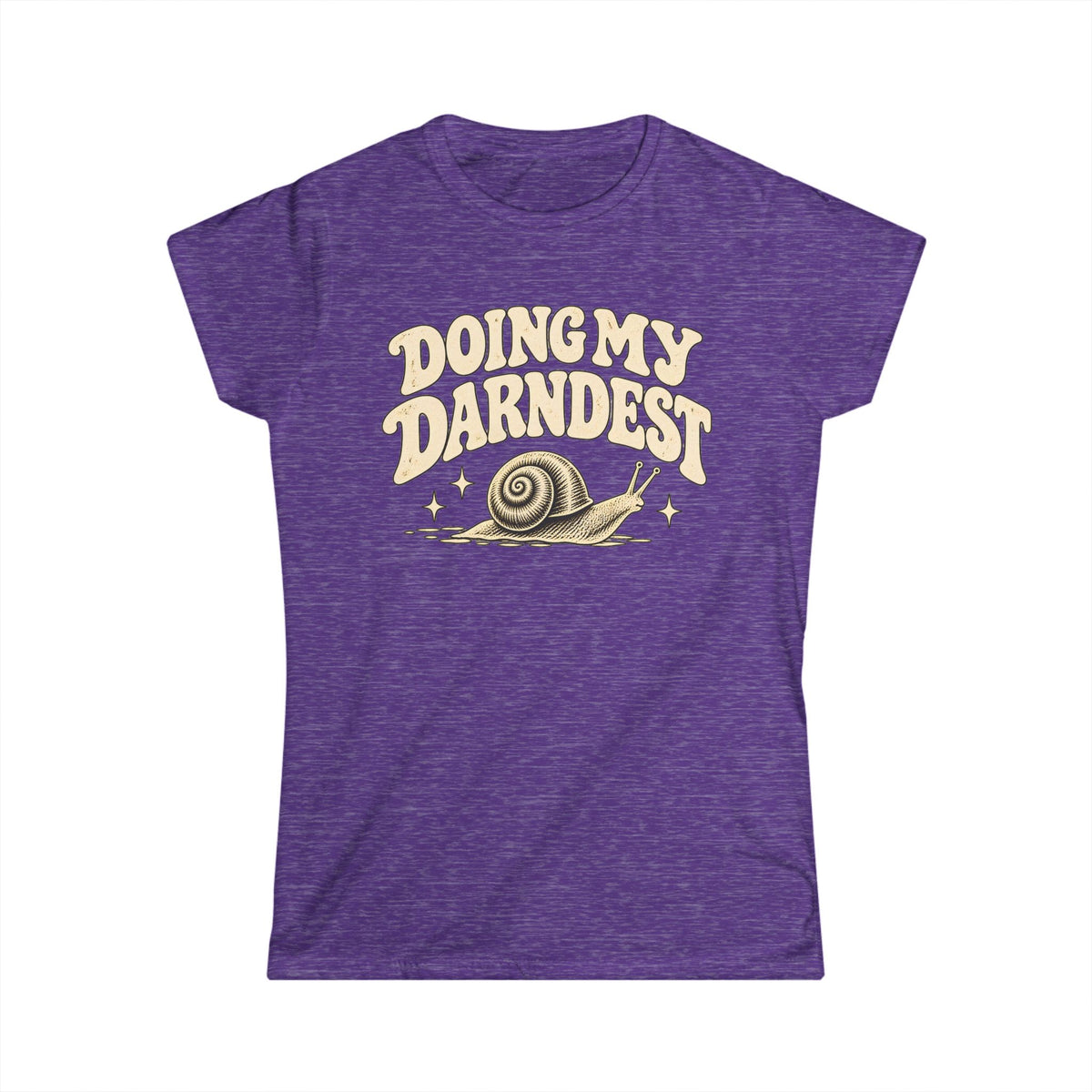 Doing My Darnedest Shirt, Funny Snail Tee, Retro Women's Graphic T-Shirt, Cute Motivational Shirt, Slow and Steady Gift