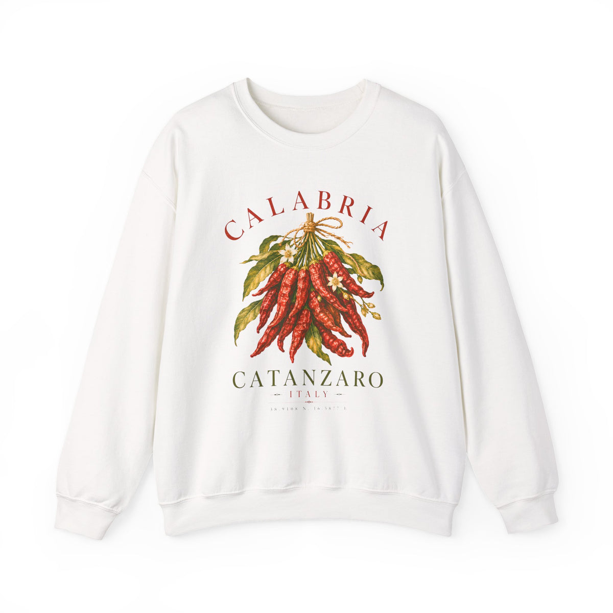 Calabria Catanzaro Sweatshirt, Vintage Italian Chili Pepper Crewneck, Italian Heritage Sweatshirt, Calabria Gift, Cozy Unisex Pullover