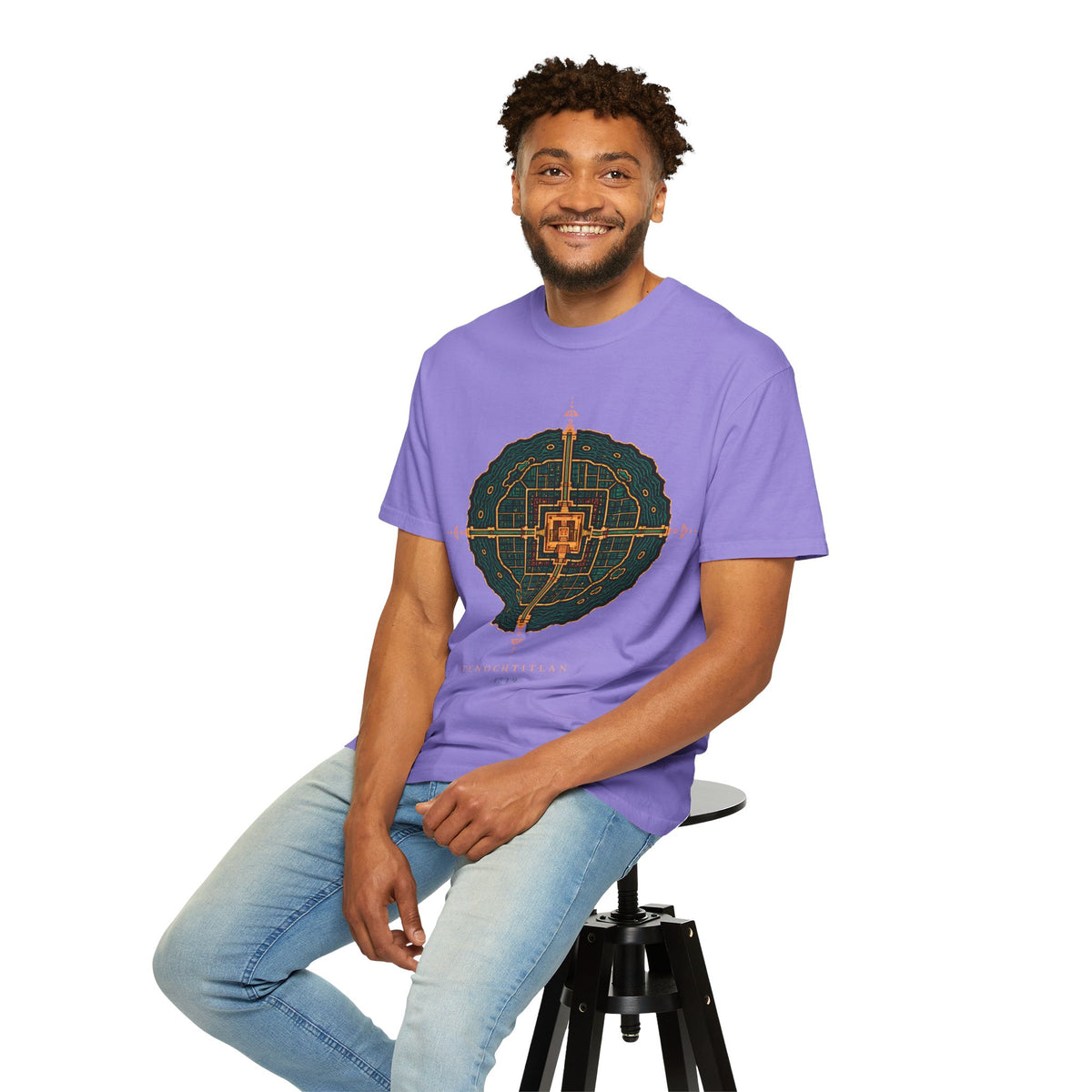 Tenochtitlan 1519 Shirt, Aztec Sacred Geometry Tee, Ancient Mexico Map Shirt, Lake Texcoco Graphic Tee, Anthropology Streetwear