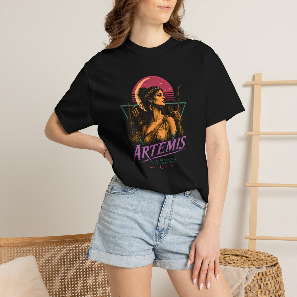 Artemis Greek Mythology Shirt, Goddess of the Hunt Tee, Moon Goddess Graphic, Dark Academia, Comfort Colors 1717