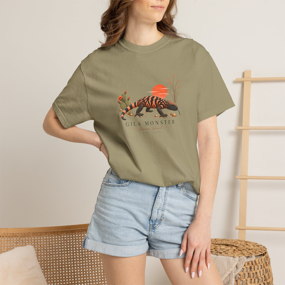 Gila Monster Illustration T-Shirt | Desert Lizard Sun Tee