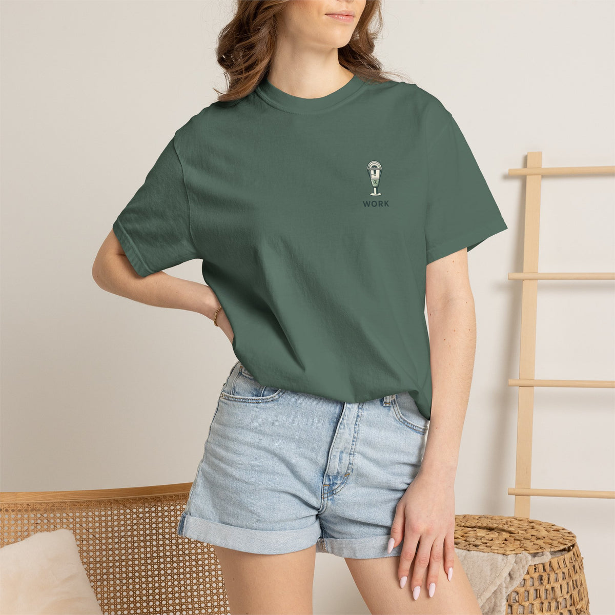 Employee Parking Shirt, Working to Park Funny Office Parking Fee Tee, Front and Back Graphic TShirt