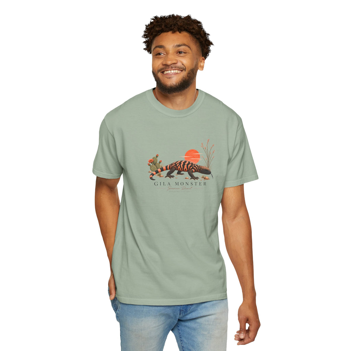 Gila Monster Illustration T-Shirt | Desert Lizard Sun Tee