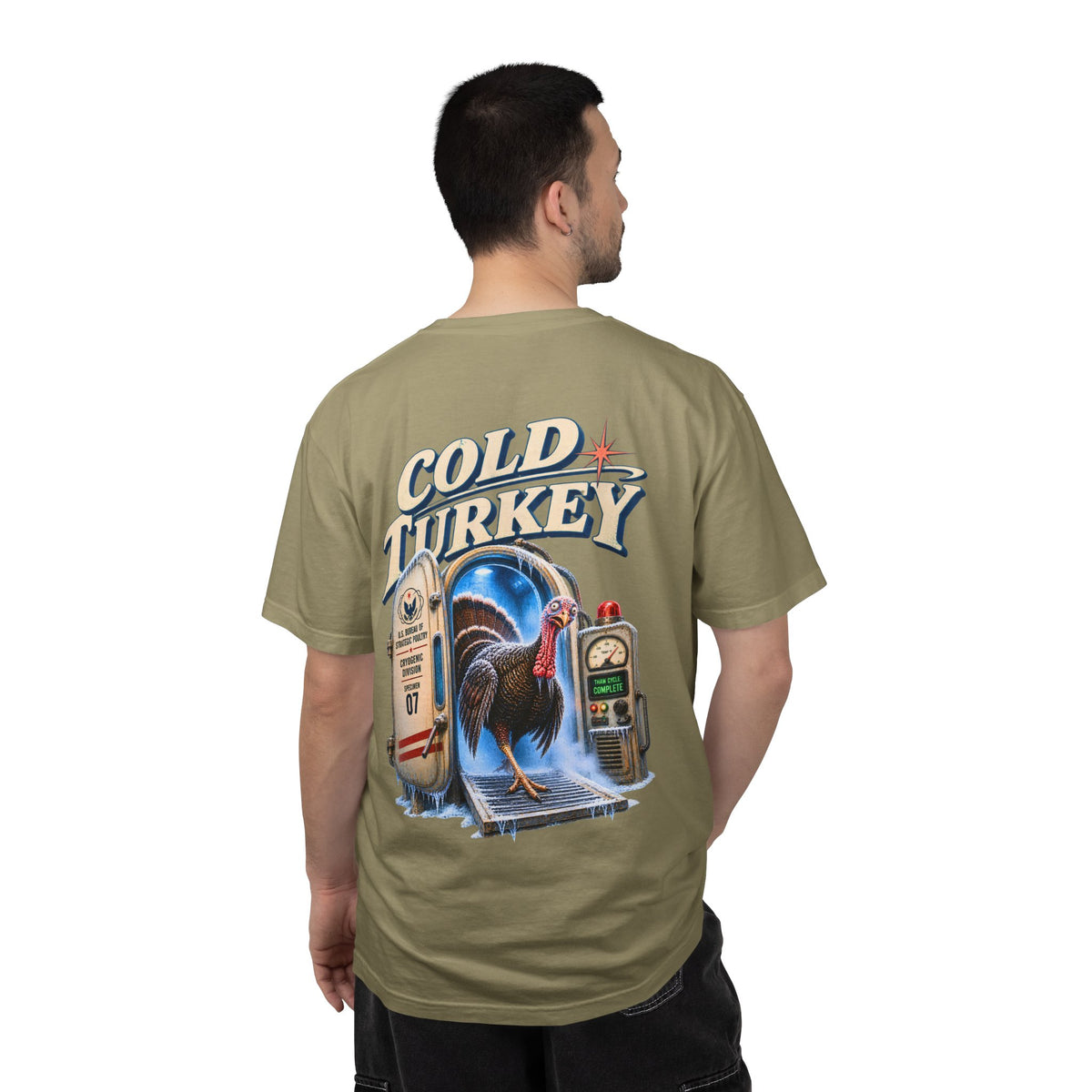 Cold Turkey Cryogenic Experiment Shirt, Funny Turkey Graphic Tee, Retro Sci Fi Thanksgiving Shirt, Weird Turkey T Shirt, Vintage Science Tee