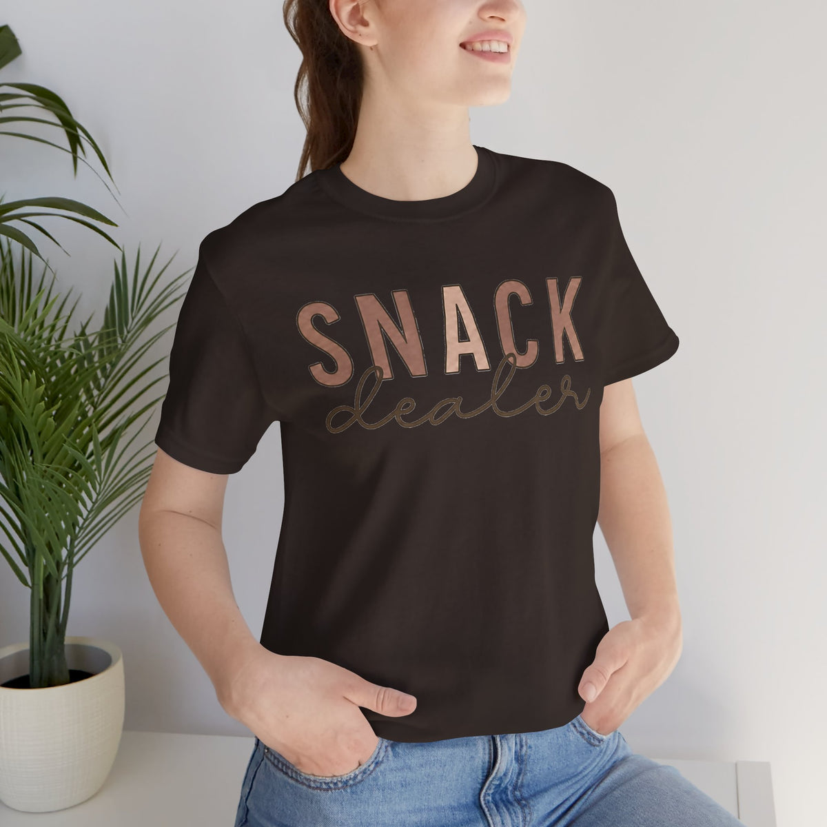 Snack Dealer T-Shirt | Funny Food Quote Tee, Casual Graphic Shirt