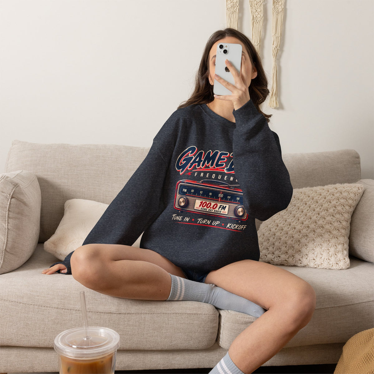 Game Day Sweatshirt, Vintage Football Sweatshirt, Game Day Frequency Shirt, Retro Football Radio Crewneck, Football Season Gift