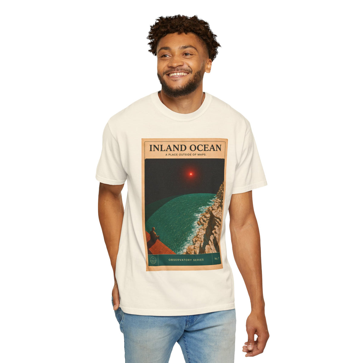 INLAND OCEAN Shirt, Vintage Sci Fi Poster Tee, Retro Futurism Graphic Tee, Observatory Series Shirt, Comfort Colors Space Art Tee
