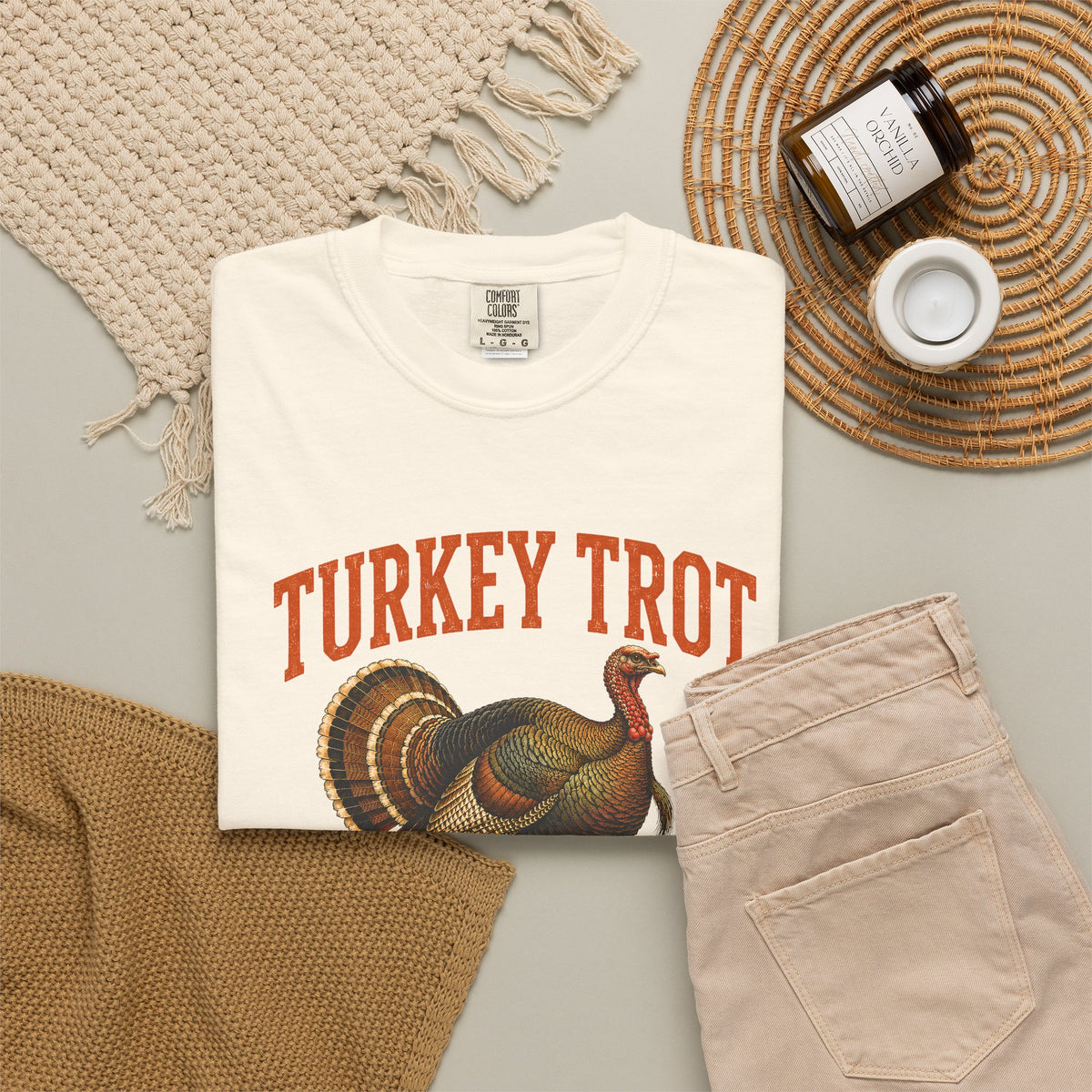 Turkey Trot Vintage Turkey T-Shirt | Thanksgiving Run Graphic Tee