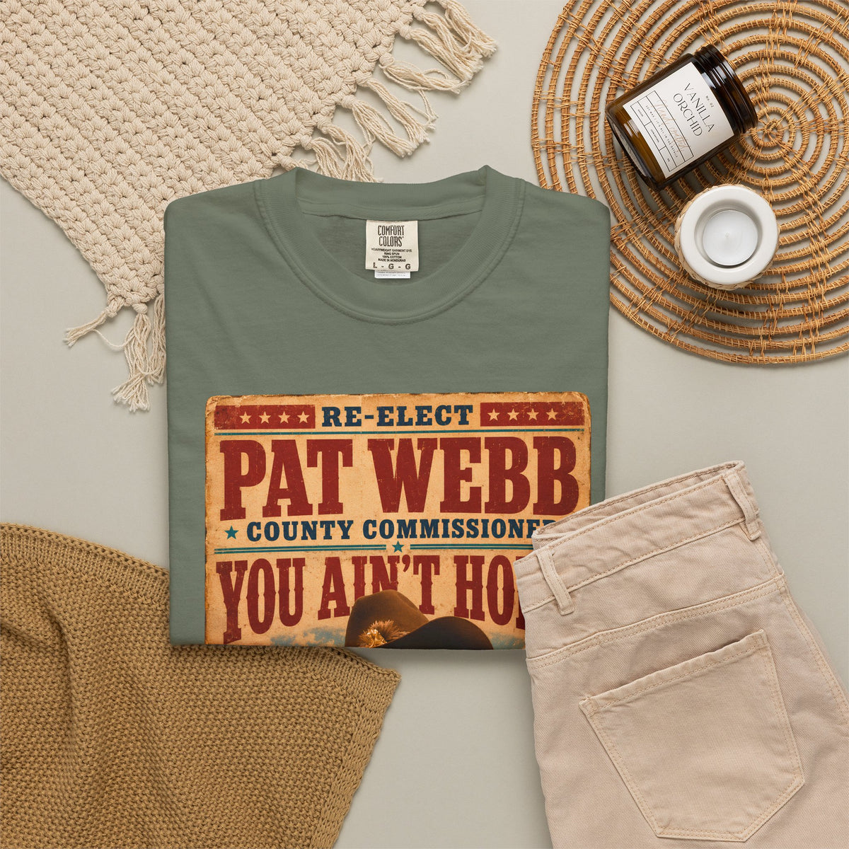 Pat Webb County Commissioner Shirt, You Ain't Home Tee, Casino Movie Inspired Vintage Campaign Poster Shirt, Vegas Western Graphic Tee