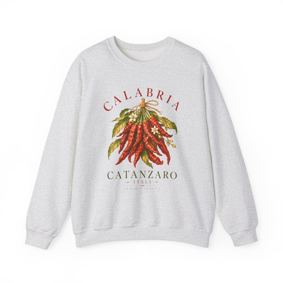 Calabria Catanzaro Sweatshirt, Vintage Italian Chili Pepper Crewneck, Italian Heritage Sweatshirt, Calabria Gift, Cozy Unisex Pullover