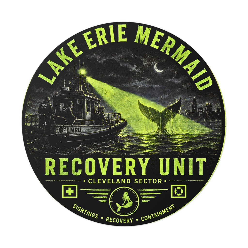 Lake Erie Mermaid Recovery Unit Sticker | Round Vinyl Sticker